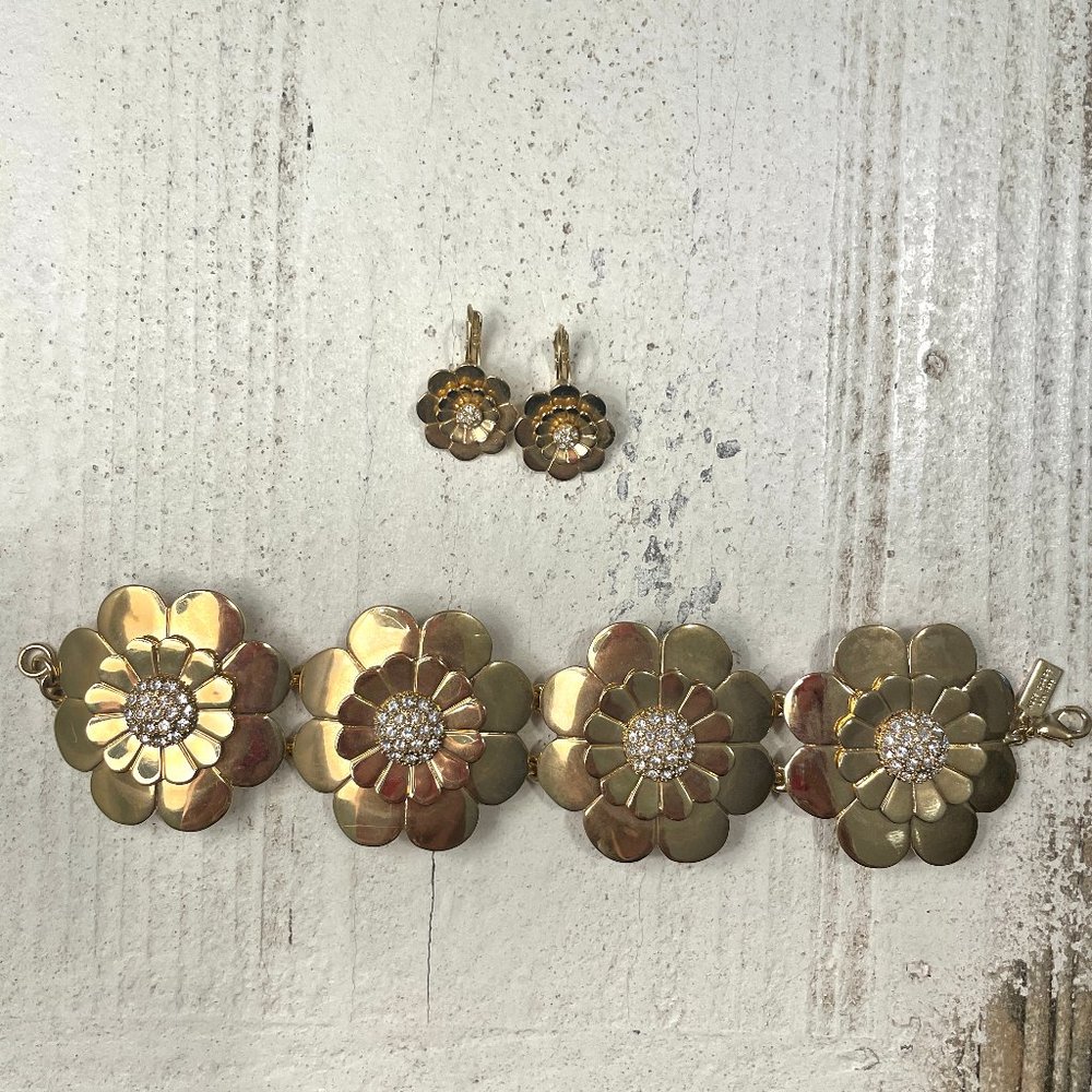 Kate Spade Flower Bracelet PLUS earrings